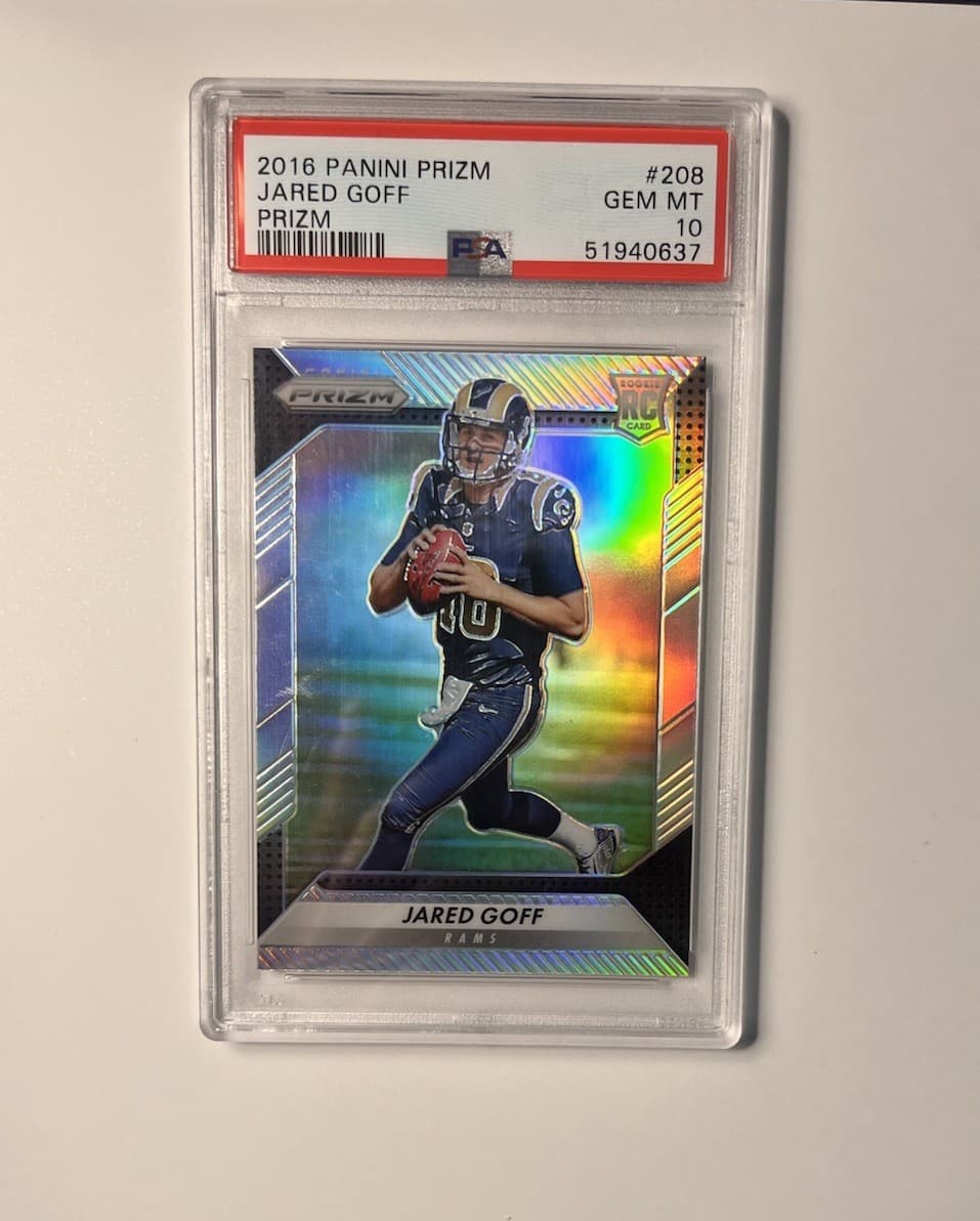 Jared Goff trading card