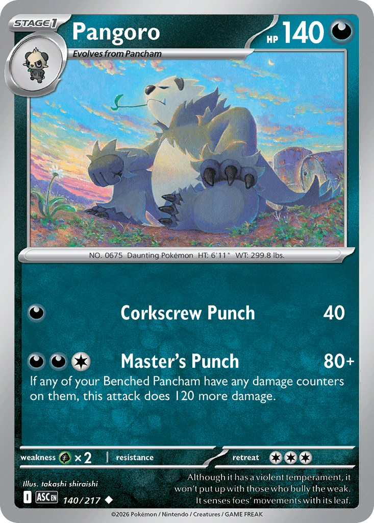 Pangoro trading card