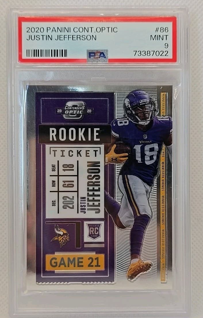 Justin Jefferson 2020 panini Panini Contenders Optic