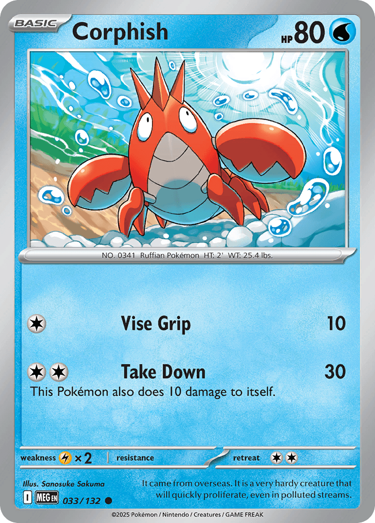 Corphish trading card