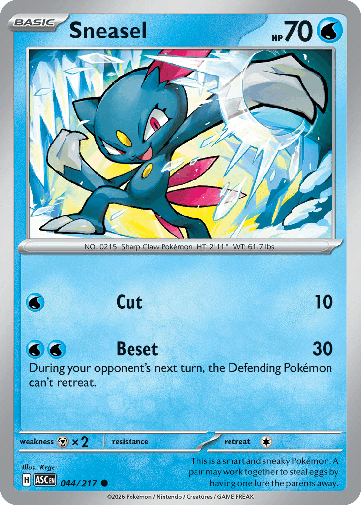 Sneasel trading card