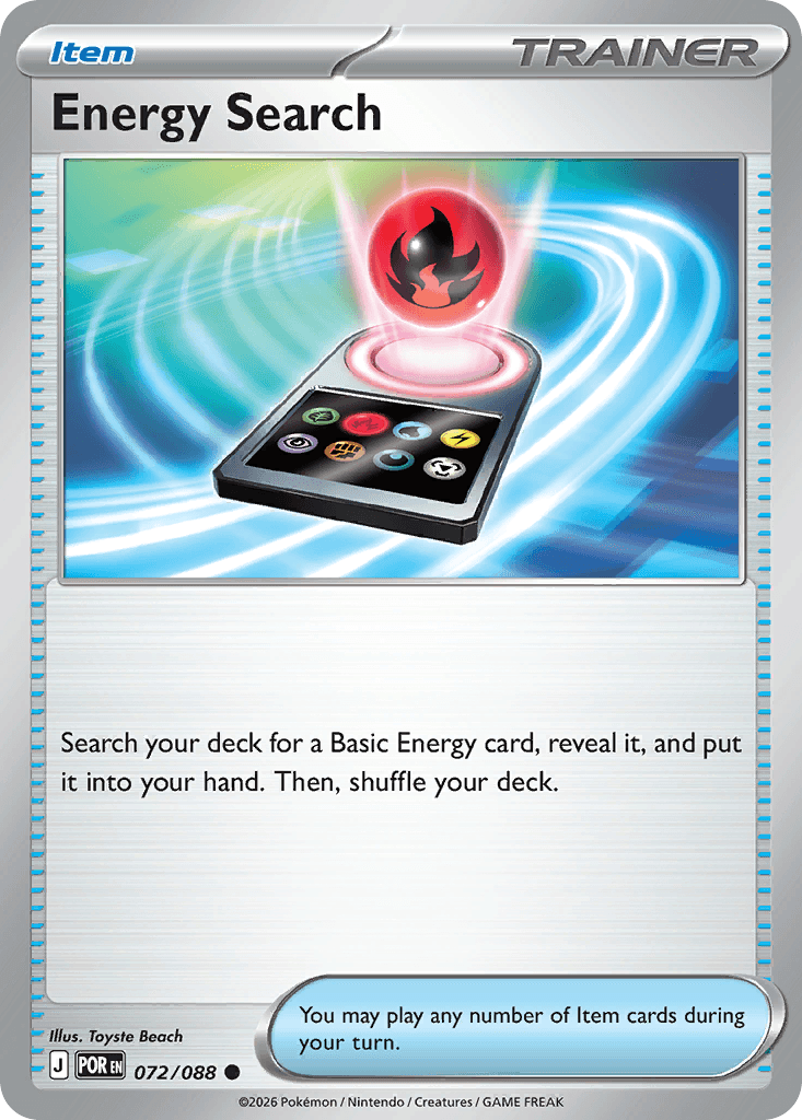 Energy Search trading card