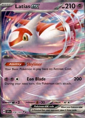 Latias ex trading card