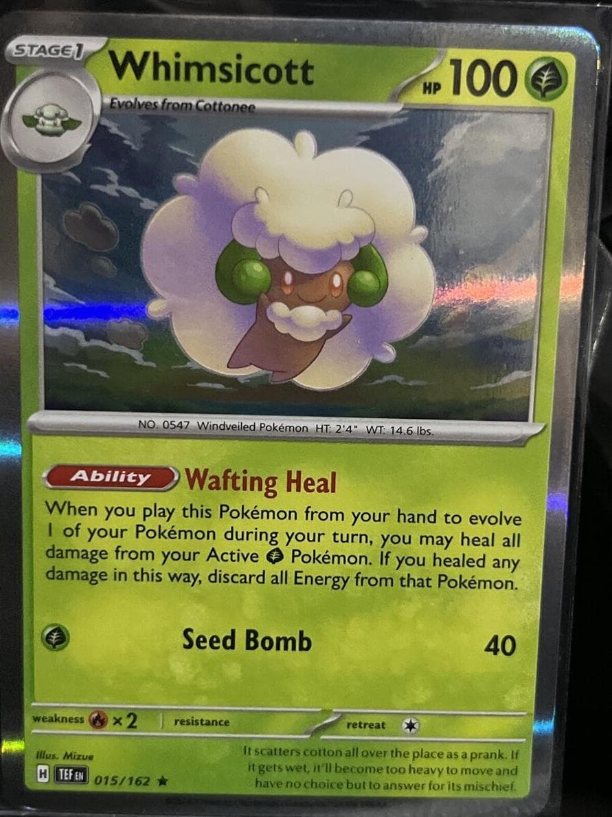Whimsicott trading card