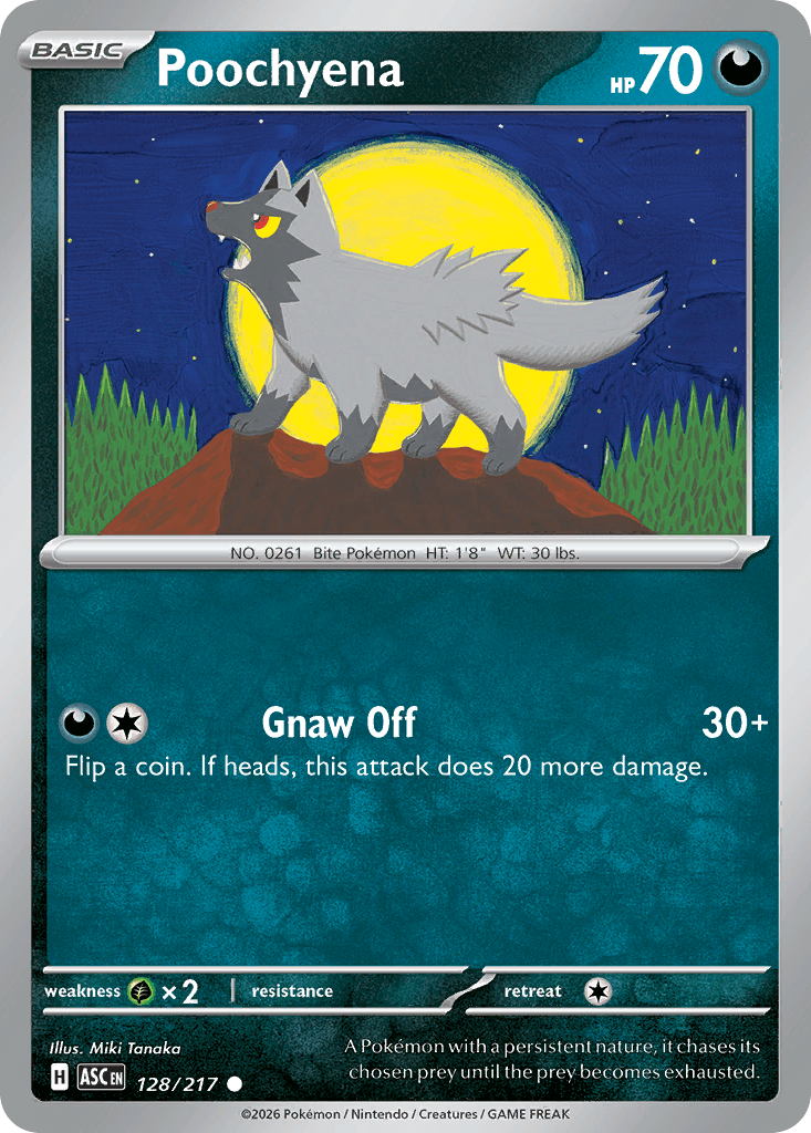 Poochyena trading card