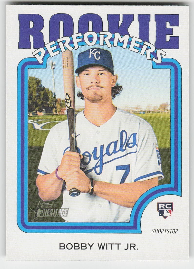 Bobby Witt Jr. 2022 topps Topps Heritage