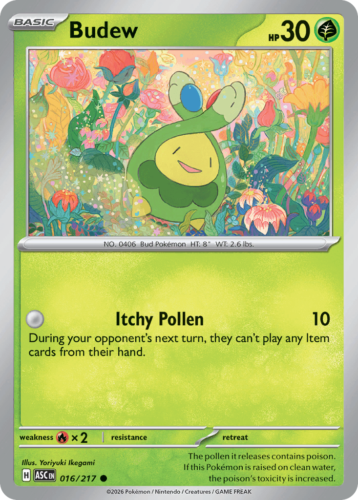 Budew trading card