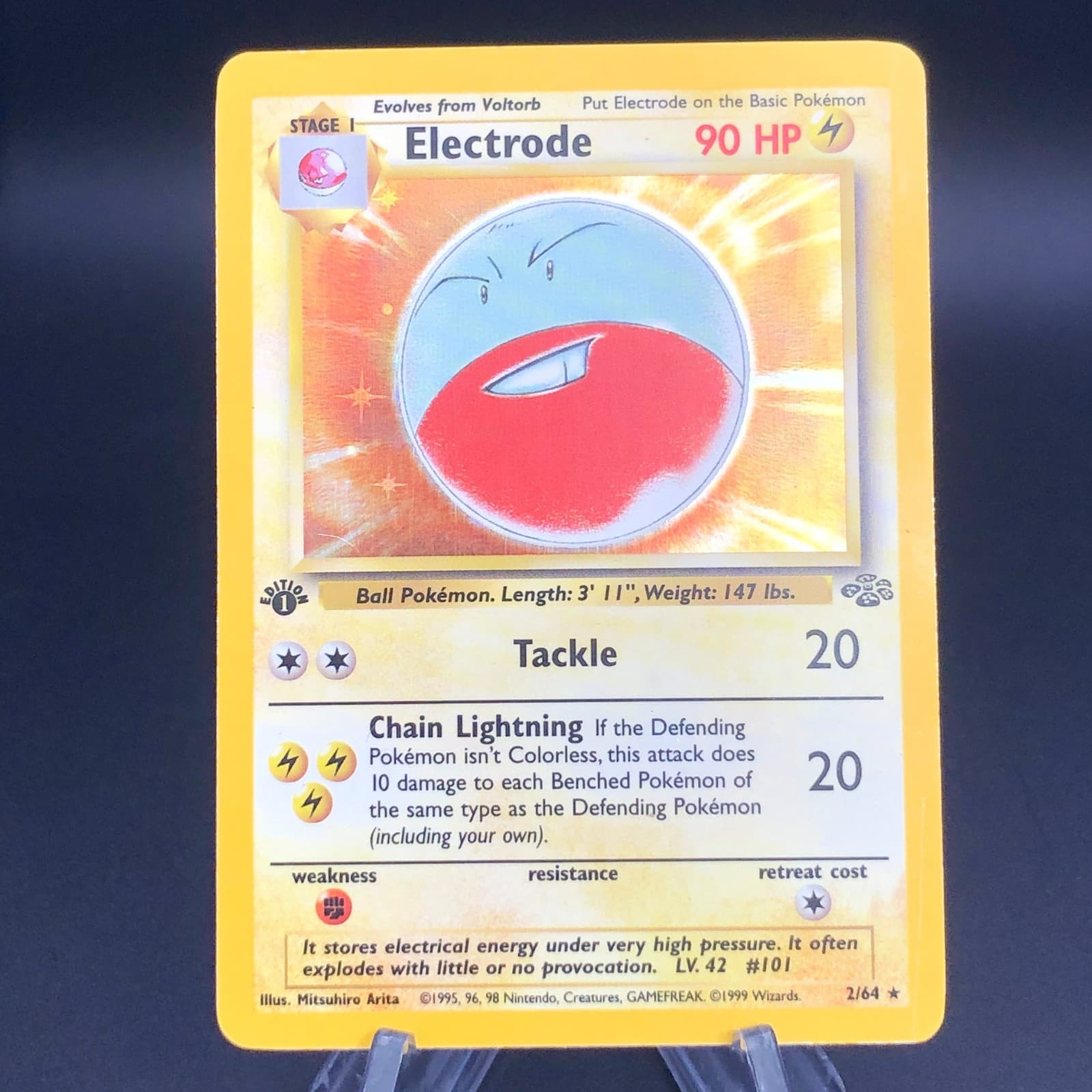 Electrode trading card