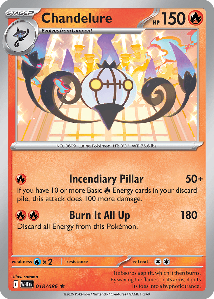 Chandelure trading card