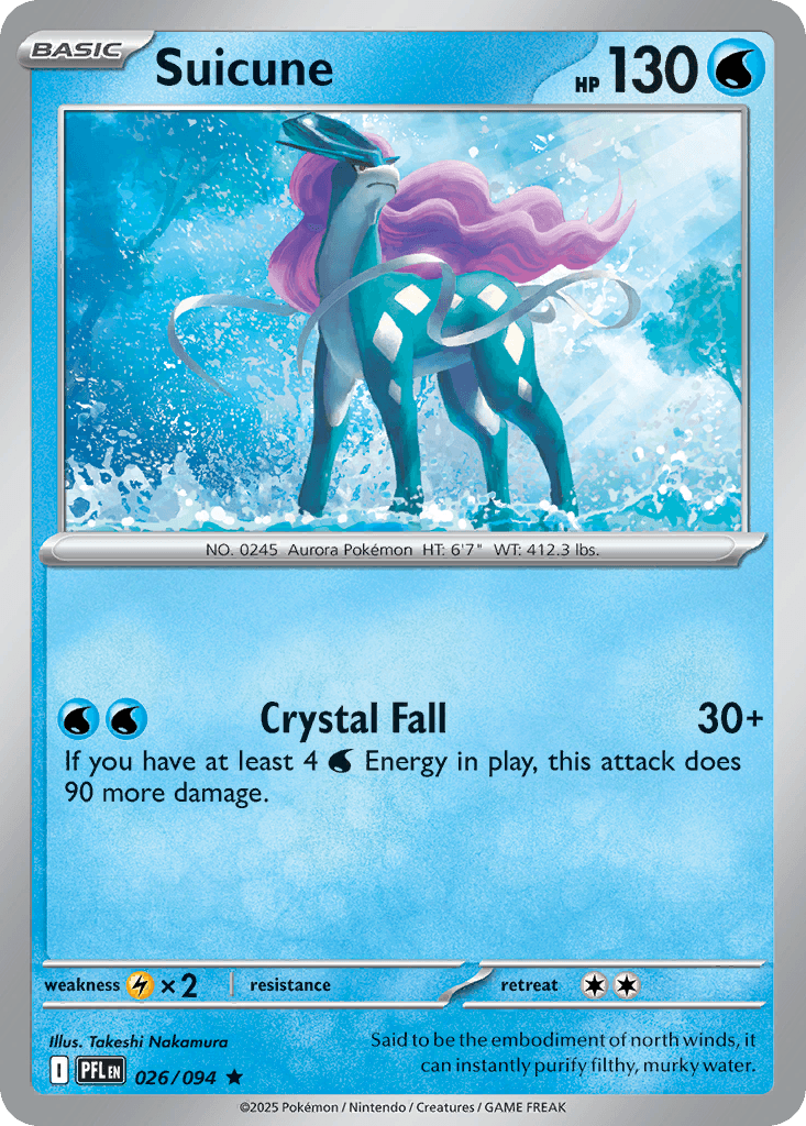 Suicune trading card