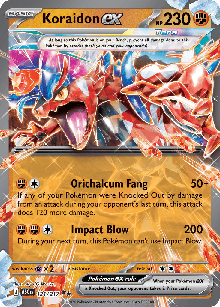 Koraidon ex 2026 Mega Mega Evolution: Ascended Heroes Double Rare