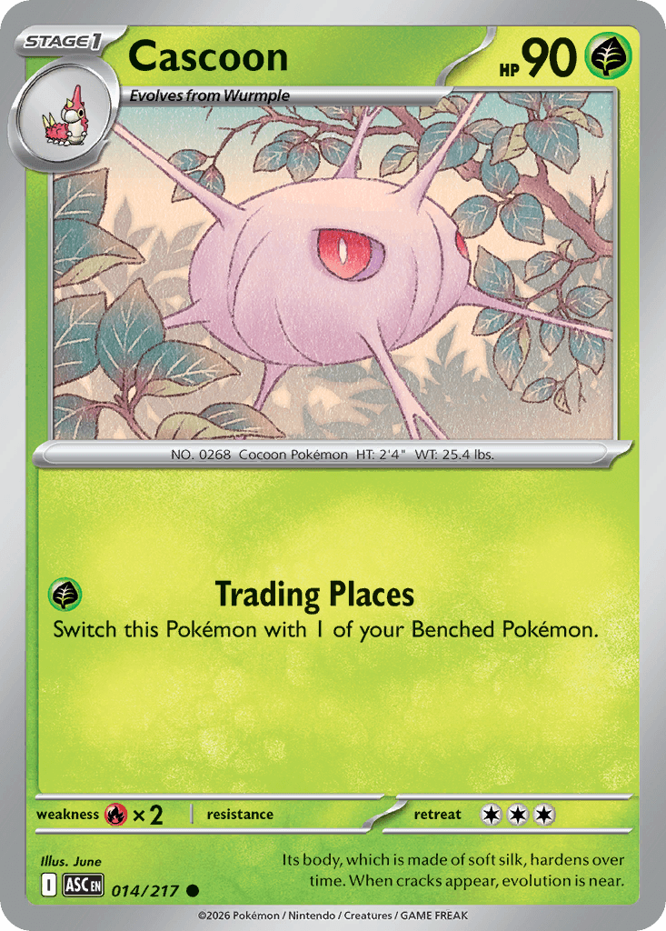 Cascoon 2026 Pokemon Ascended Heroes