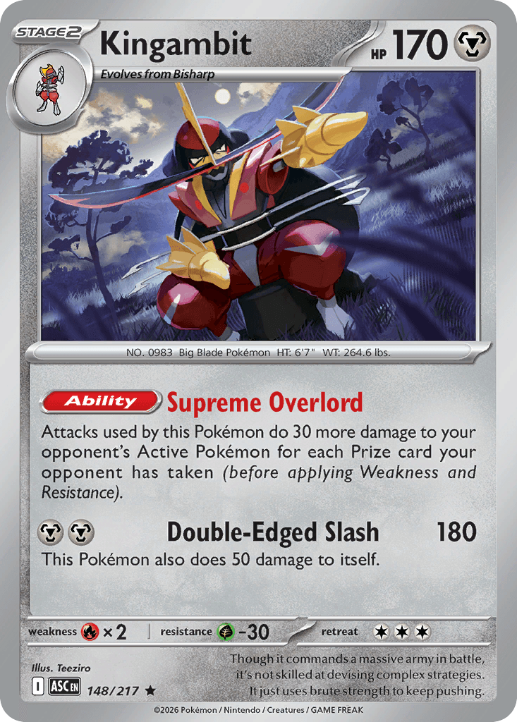 Kingambit 2026 Mega Mega Evolution: Ascended Heroes Holo