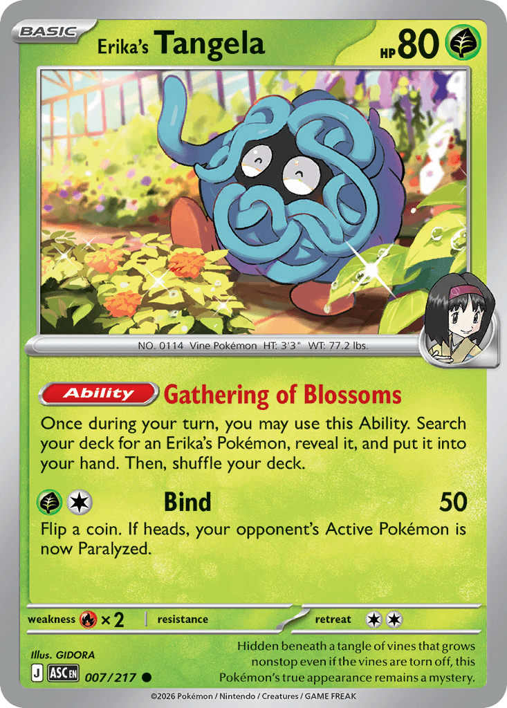 Erika's Tangela trading card