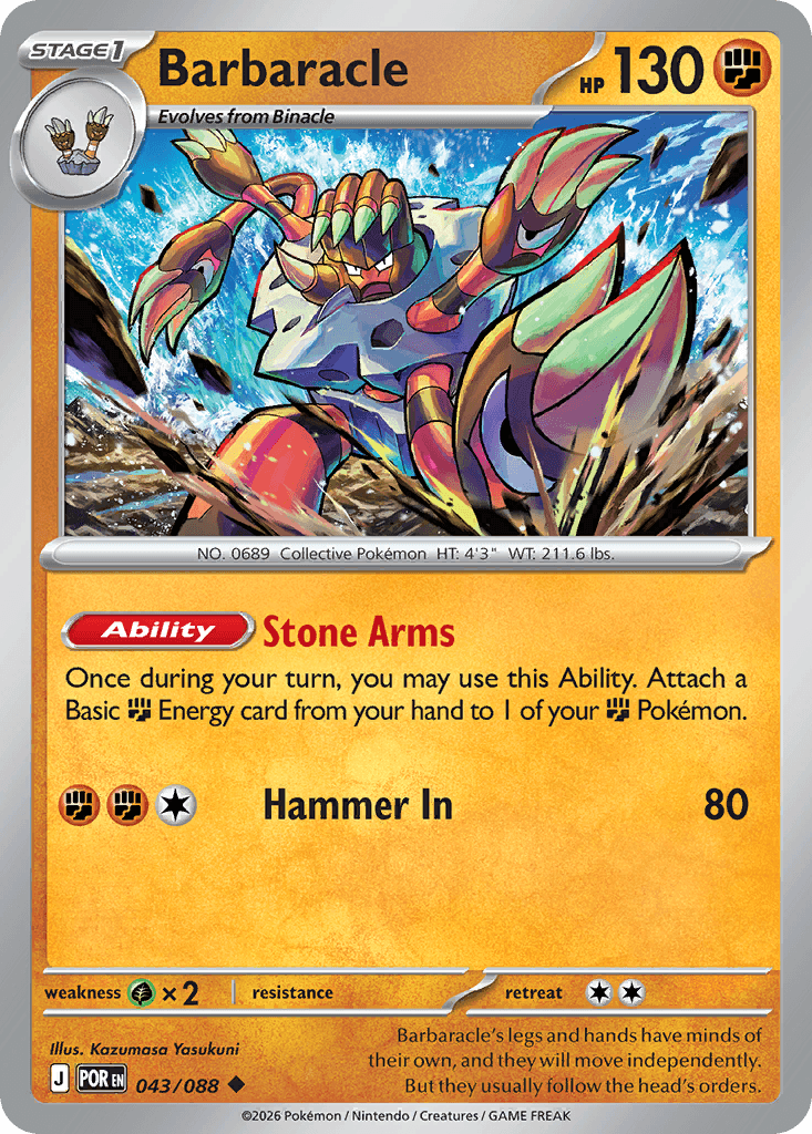 Barbaracle 2026 Pokemon Perfect Order