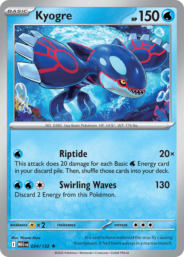 Kyogre trading card