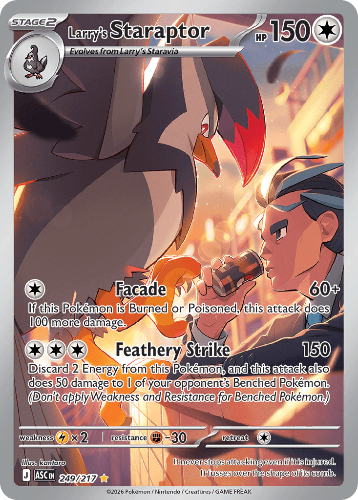 Larry's Staraptor trading card