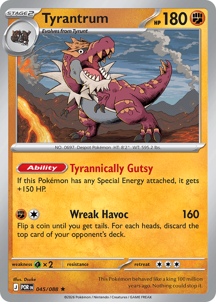 Tyrantrum trading card