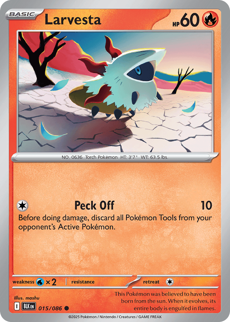 Larvesta trading card