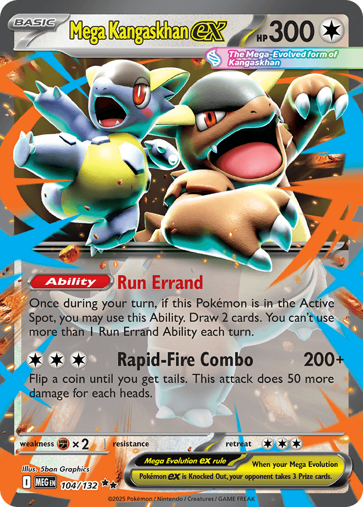 Mega Kangaskhan ex 2025 Pokemon Mega Evolution example 2