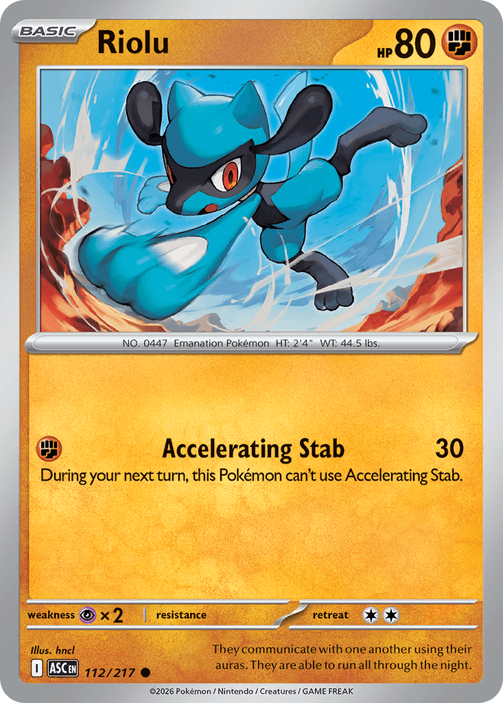 Riolu 2026 Pokemon Ascended Heroes Ball