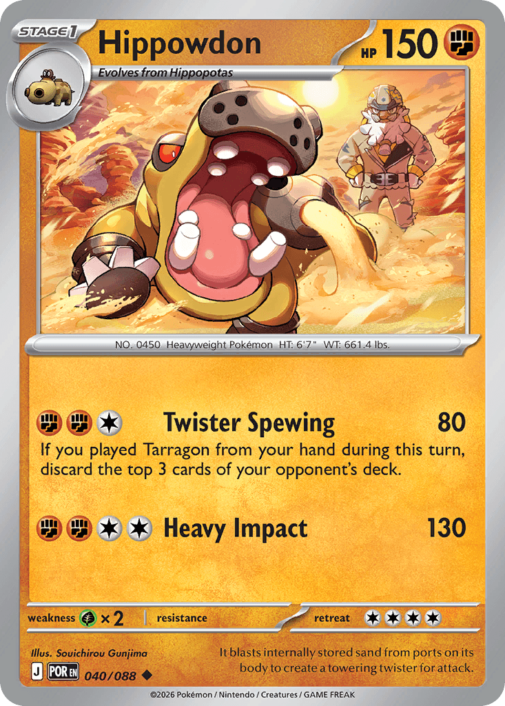 Hippowdon 2026 Pokemon Perfect Order