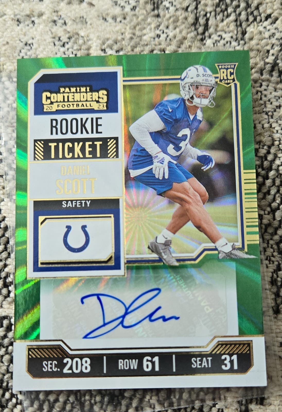 Daniel Scott trading card