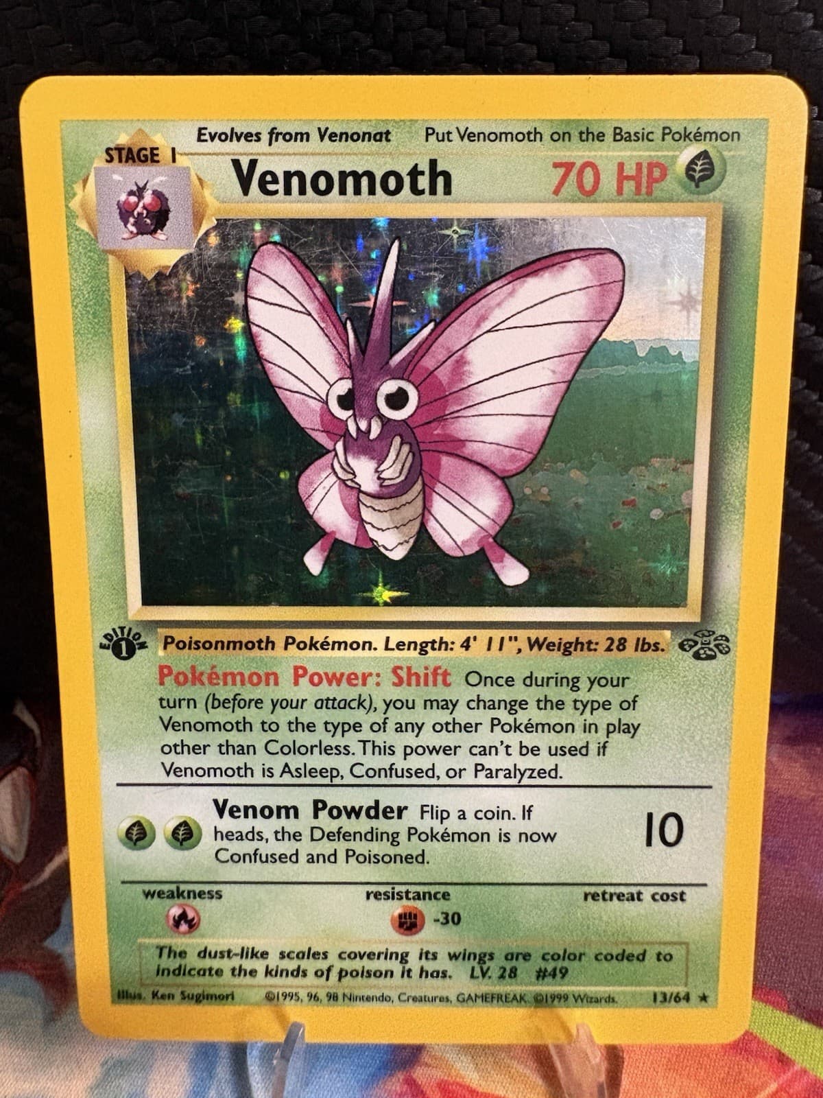 Venomoth trading card
