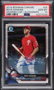 Rhys Hoskins 2018 bowman Bowman Chrome