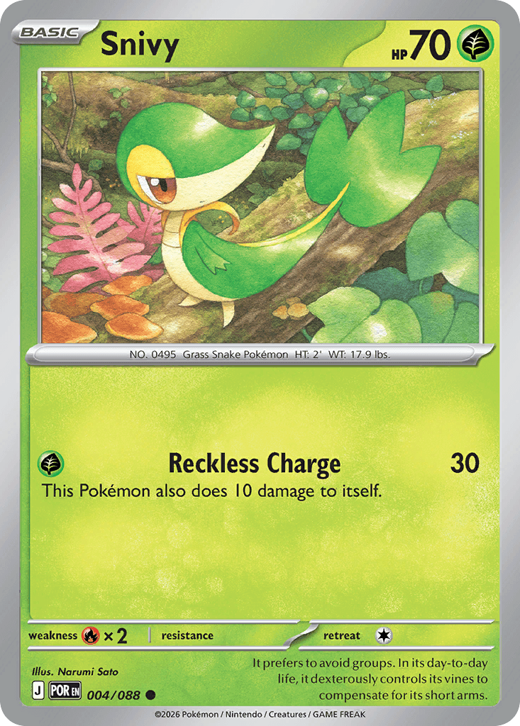 Snivy trading card