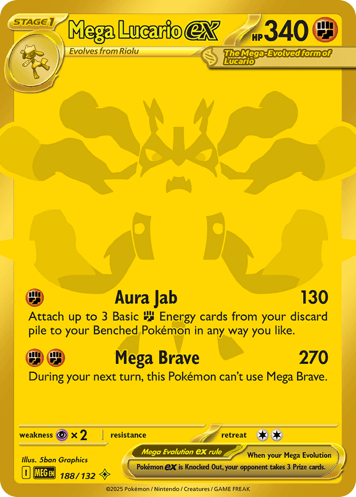 Mega Lucario Ex 2025 Pokemon Mega Evolution