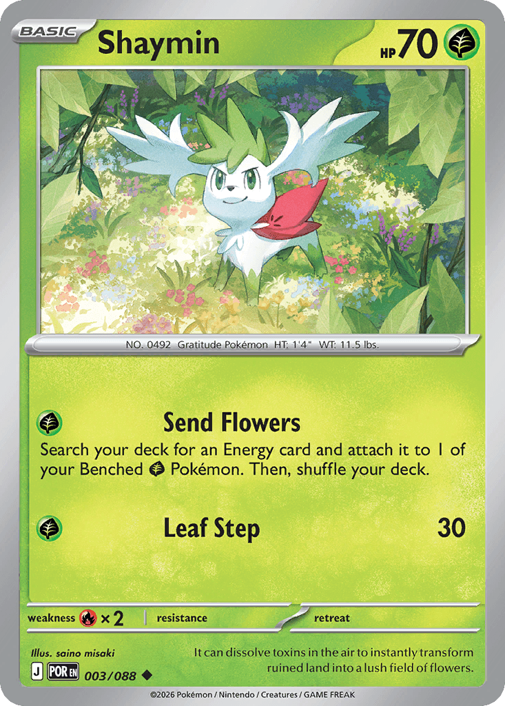 Shaymin trading card