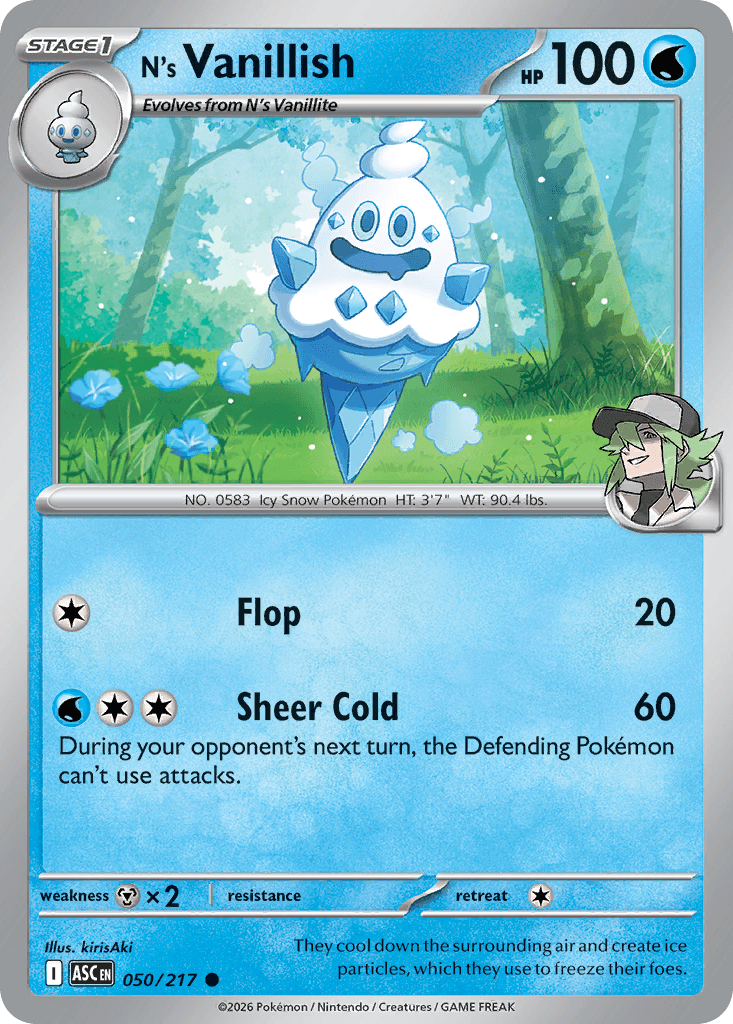 N's Vanillish 2026 Mega Mega Evolution: Ascended Heroes Energy Reverse Holo