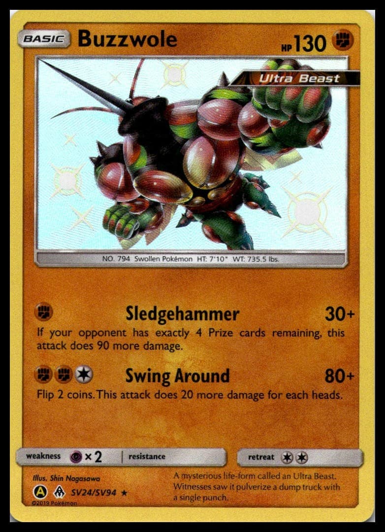 Buzzwole 2019 Sun Sun & Moon: Hidden Fates Shiny Rare
