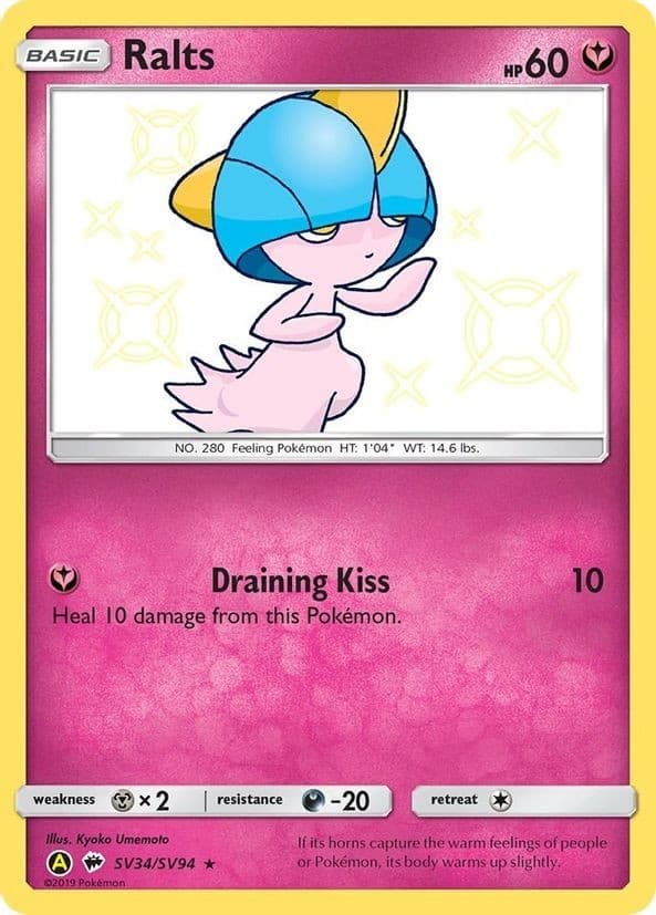 Ralts 2019 Sun Sun & Moon: Hidden Fates Shiny Rare