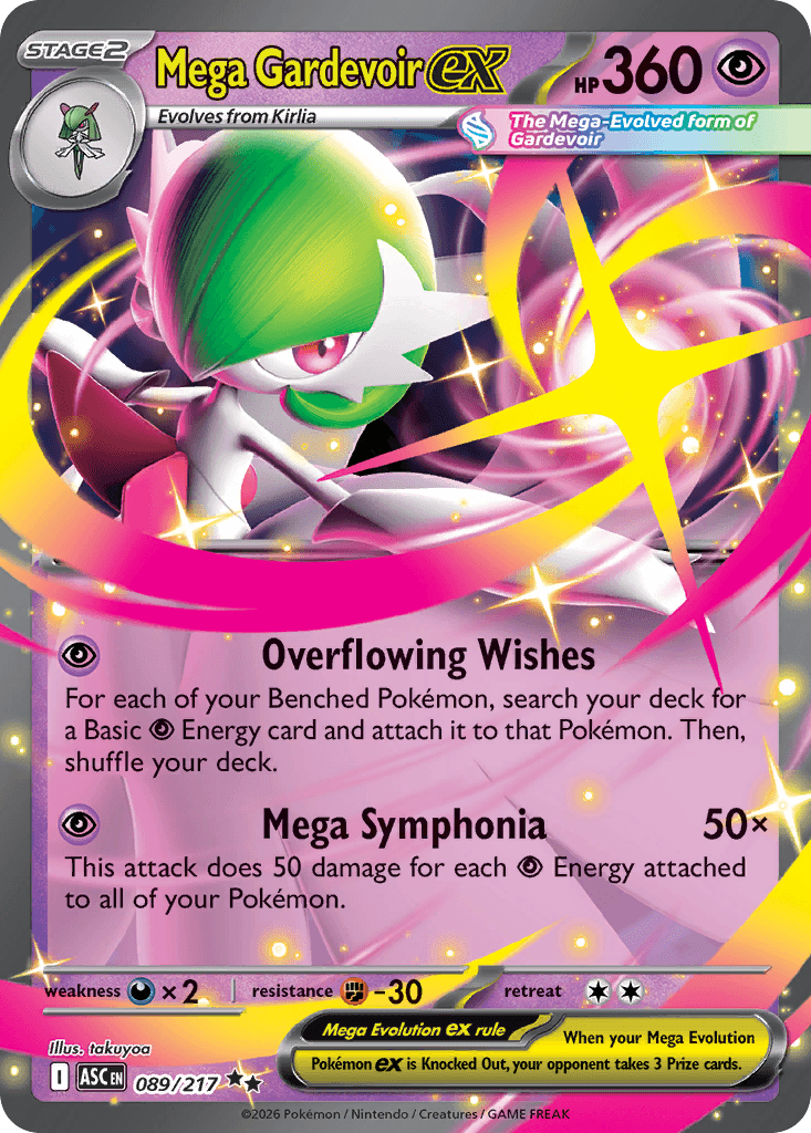 Mega Gardevoir ex 2026 Mega Mega Evolution: Ascended Heroes Double Rare