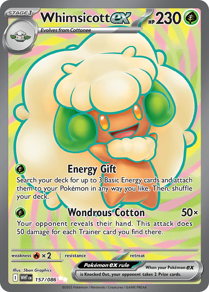 Whimsicott EX trading card