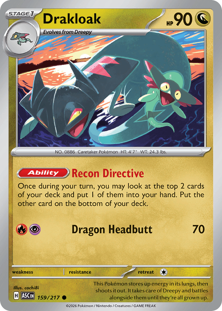 Drakloak trading card