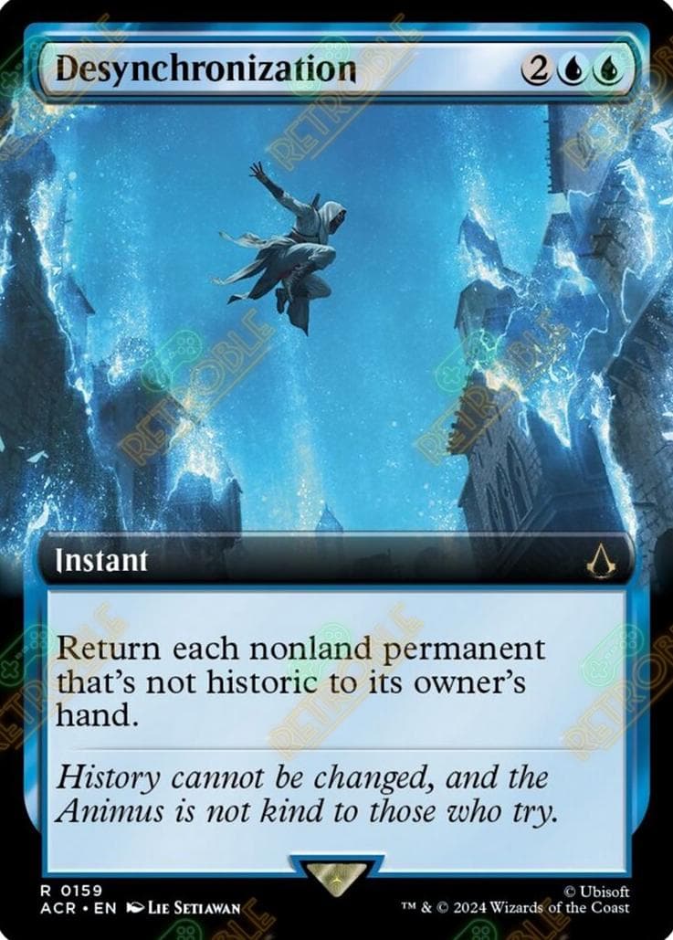 Desynchronization trading card