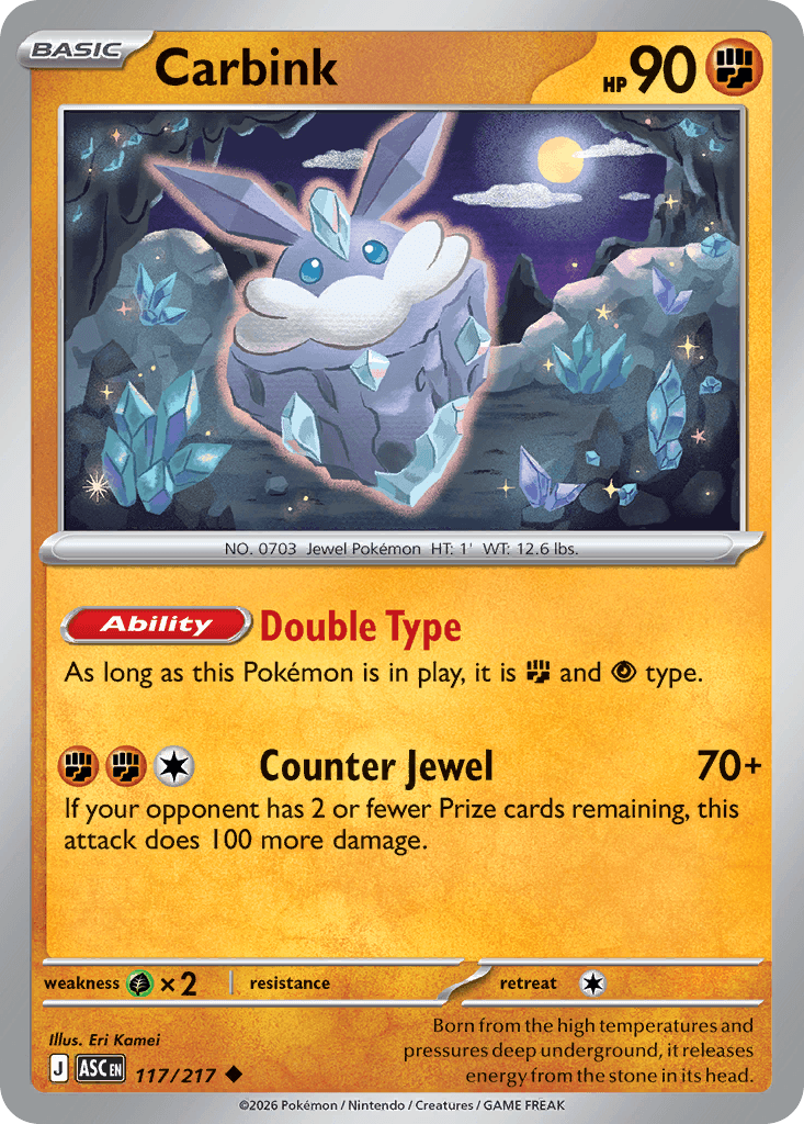 Carbink 2026 Pokemon Ascended Heroes Energy