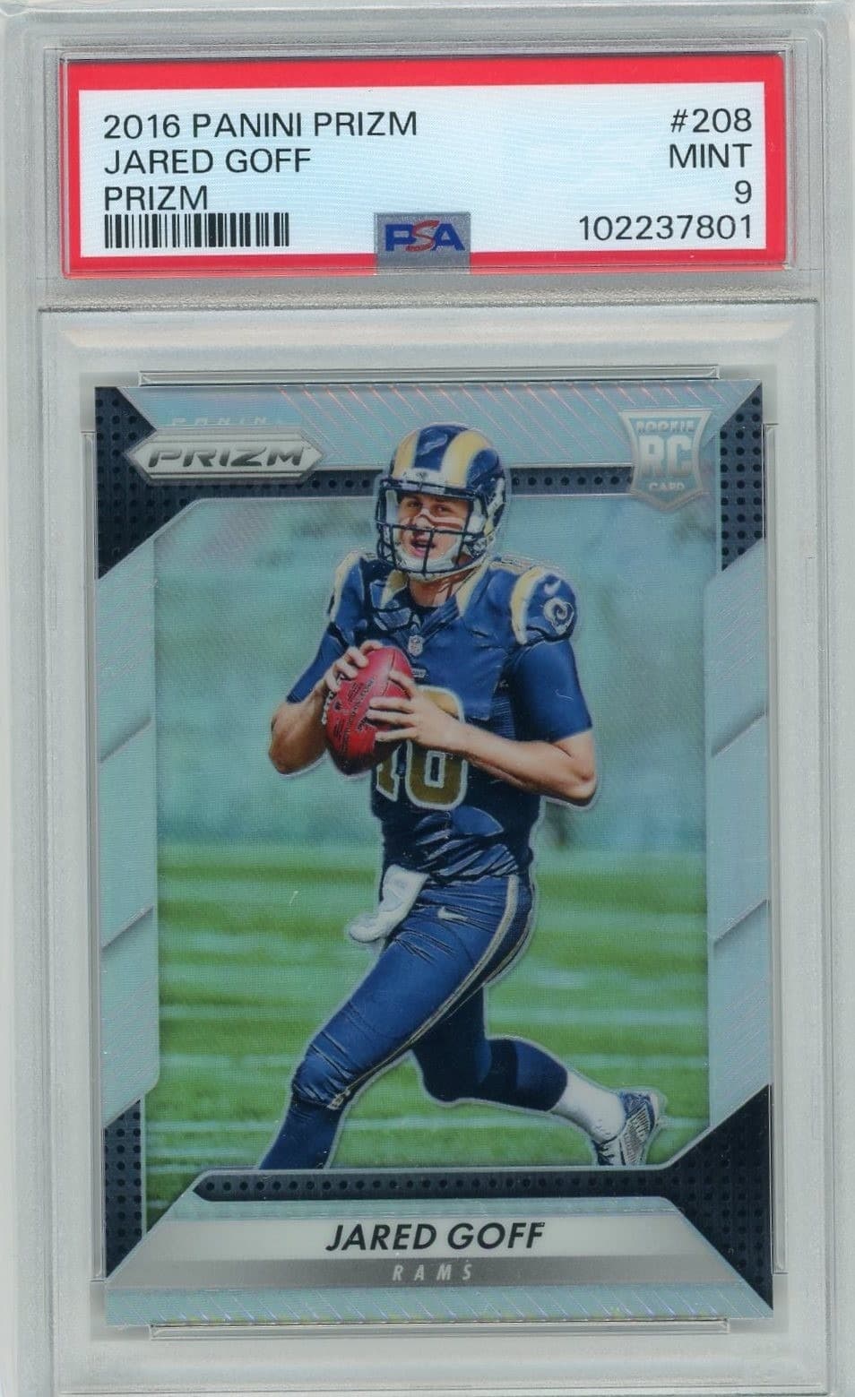 Jared Goff trading card