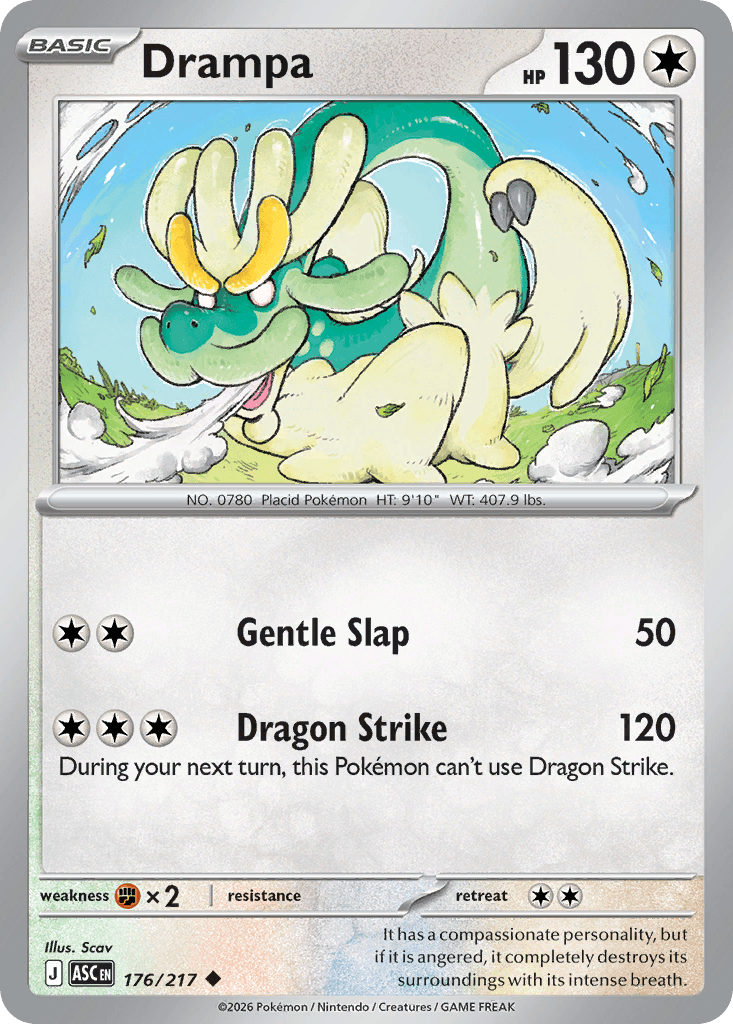 Drampa 2026 Mega Mega Evolution: Ascended Heroes Energy Reverse Holo