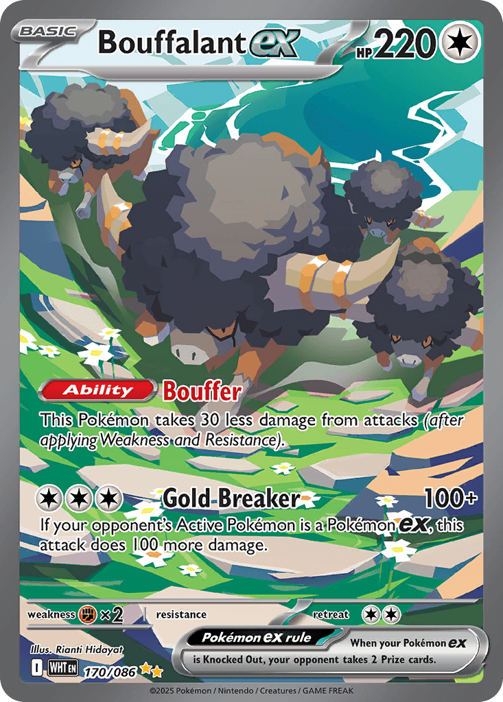 Bouffalant EX trading card