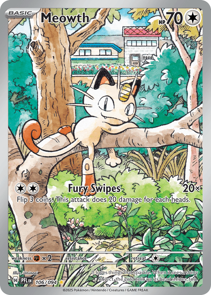 Meowth trading card
