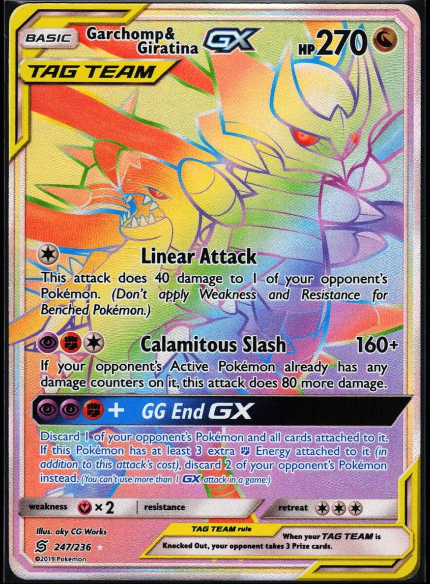 Garchomp & Giratina-GX trading card