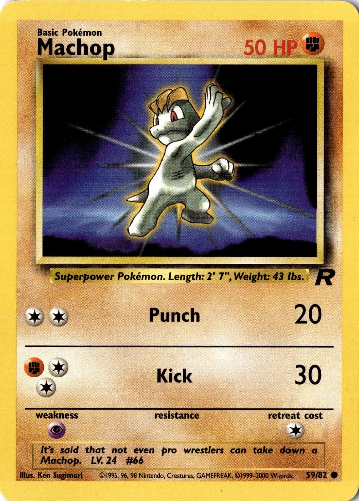 Machop trading card