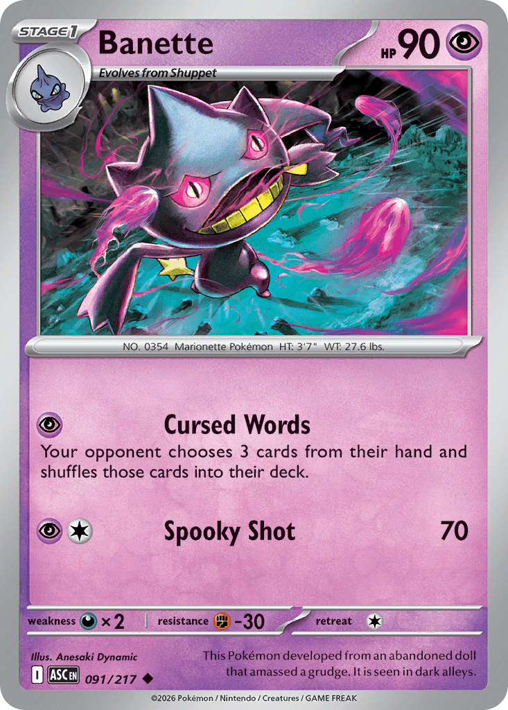 Banette 2026 Pokemon Ascended Heroes