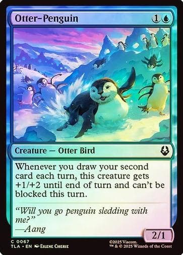 Otter-Penguin trading card
