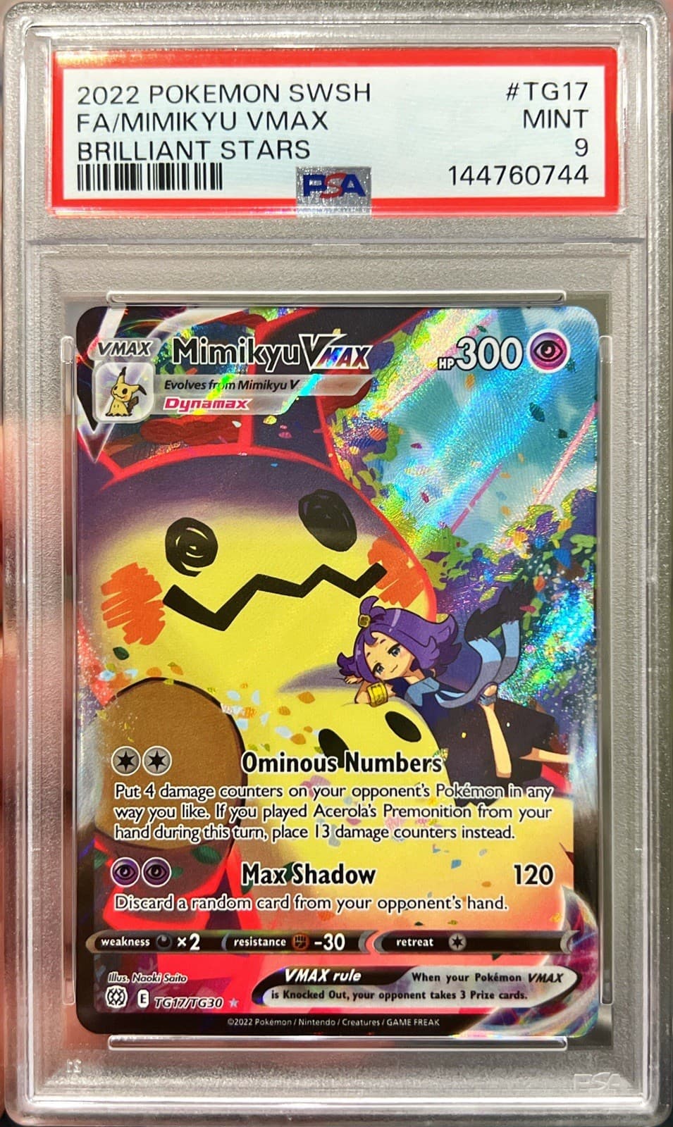 Mimikyu VMAX trading card