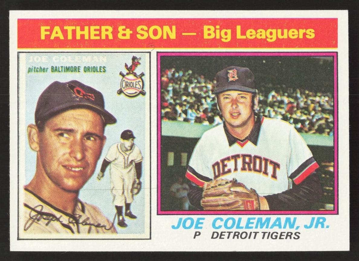 Father & Son - Big Leaguers (Joe Coleman / Joe Coleman, Jr.) F&S #68